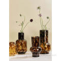 Tiger Skin Glass Vase Leopard Spot Flower Glass Vases With Many Colors Factory